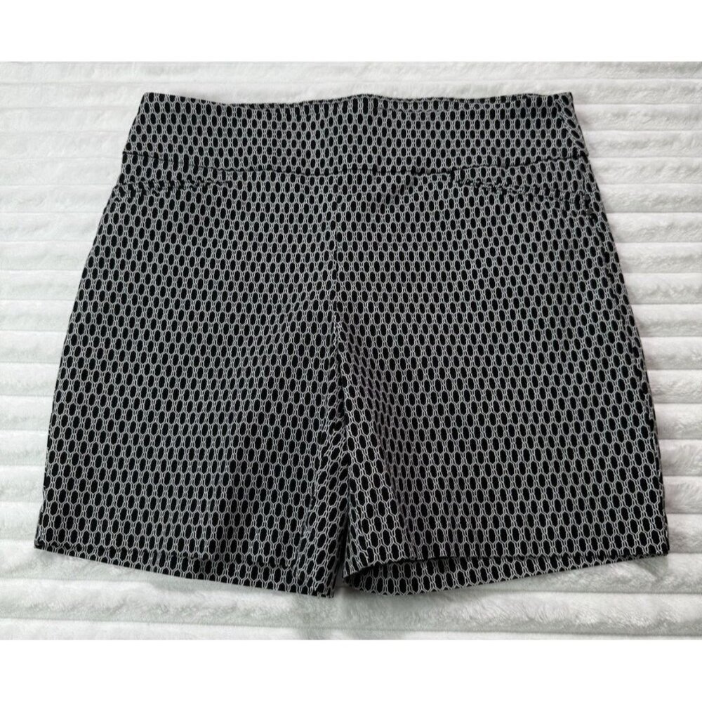 ATTYRE Petite Stretch Pull On Bermuda Shorts W/ Pockets Women's 10P Geometric